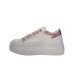 EMANUELLE VEE SNEAKER IN LEATHER TOTAL WHITE E PINK