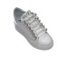 EMANUELLE VEE SNEAKER IN LEATHER TOTAL WHITE E SILVER