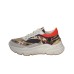 EMANUELLE VEE SNEAKER MULTICOLOR IN LEATHER E CAVALLINO MACULATO