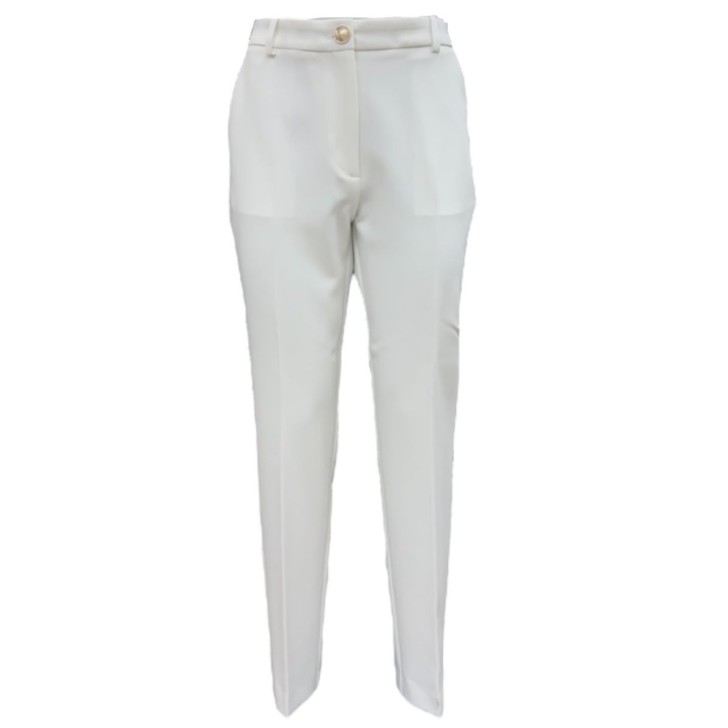 GUESS BY MARCIANO PANTALONE BIANCO CLASSICO IN TWILL DA DONNA 