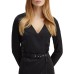 GUESS BY MARCIANO AMALIA LS VCOLLAR BELTED VESTITO NERFO DA DONNA INTERAMENTE LOGATO 