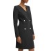 GUESS BY MARCIANO  JODY LS WRAP DRESS NERO DA DONNA CON BOTTONI NELLA PARTE ANTERIORE 