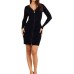 GUESS BY MARCIANO HERMIONE CHENILLE ALLOVER VESTITO NERO DA DONNA 