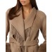 GUESS BY MARCIANO CAPPOTTO IN LANA TAUPE CON COLLO E MANICHE IN SIMILPELLICCIA ESTRAIBILE