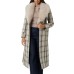 GUESS BY MARCIANO CAPPOTTO ROSA CIPRIA CON MANICHE LUNGHE A QUADRI WINDOWPANE IN CALDO MISTO LANA 