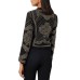 GUESS BY MARCIANO GIACCA CROPPED NERA IN TWEED CON BORCHIE ALL OVER 