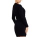 GUESS BY MARCIANO HERMIONE CHENILLE CARDIGAN NERO A MANICA LUNGA CON MONOGRAMMA IN CINIGLIA 