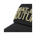 Versace Jeans Couture Cappello Nero Unisex con logo ricamato dorato 
