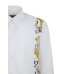 Versace Jeans Couture Camicia da Uomo Bianca con stampa Logo Couture a contrasto sui lati