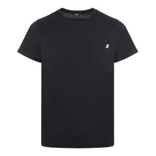 K-Way T-shirt nera SIGUR a manica corta in jersey di cotone