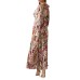 GUESS BY MARCIANO MAXI ABITO LUNGO ROSA CON FANTASIA A FIORE