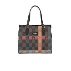 PIERO GUIDI BORSA A SPALLA CON STAMPA PG MONOGRAMMA DISEGNO TARTAN DA DONNA 