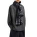 EMPORIO ARMANI SCIARPA BLACK IN LANA VERGINE JACQUARD CON MAXI LETTERING