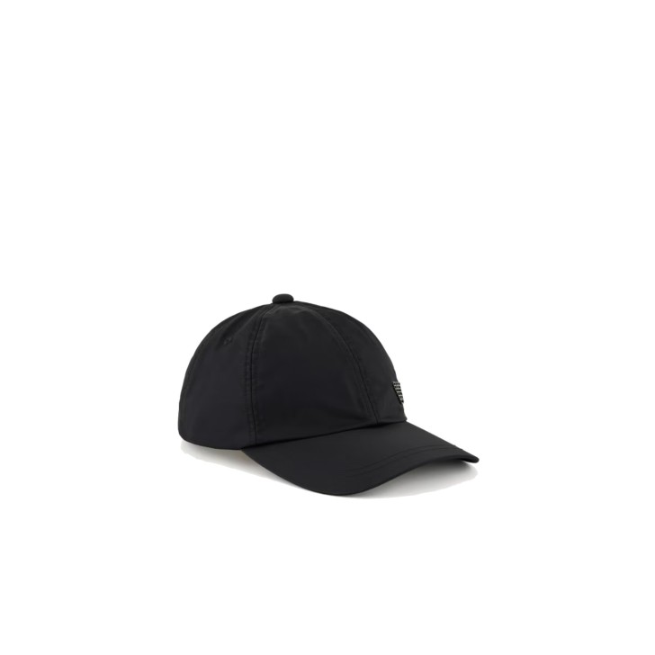 EMPORIO CAPPELLO DA BASEBALL BLACK IN NYLON CON PLACCHETTA AQUILA