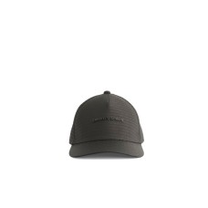 EMPORIO ARMANI CAPPELLO DA BASEBALL GREEN IN NYLON JACQUARD LOGO LETTERING ALL OVER E LOGO LETTERING IN METALLO	