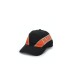 EMPORIO ARMANI CAPPELLO DA BASEBALL BLACK  CON INSERTO ORANGE E LOGO LETTERING RICAMATO