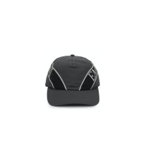 EMPORIO ARMANI CAPPELLO DA BASEBALL ANTHRACITE GREY CON INSERTO BLACK E LOGO LETTERING RICAMATO 