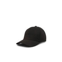 EMPORIO ARMANI CAPPELLO DA BASEBALL BLACK CON LOGO LETTERING TONO SU TONO