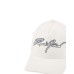 EMPORIO ARMANI CAPPELLO DA BASEBALL WHITE CON LOGO LETTERING RICAMATO BLUE