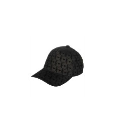 EMPORIO ARMANI CAPPELLO DA BASEBALL UNISEX BLACK CON LOGO EA E LOGO AQUILA ALL OVER 