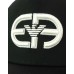 EMPORIO ARMANI CAPPELLO DA BASEBALL BLACK CON LOGO r-EAcreate RICAMATO WHITE 