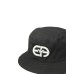 EMPORIO ARMANI CAPPELLO CLOCHE BLACK CON LOGO  r-EAcreate RICAMATO WHITE 