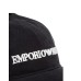 EMPORIO ARMANI CAPPELLO DA BASEBALL BLACK CON LOGO LETTERING RICAMATO WHITE NELLA PARTE ANTERIORE 