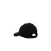 EMPORIO ARMANI CAPPELLO DA BASEBALL BLACK CON LOGO LETTERING RICAMATO WHITE NELLA PARTE ANTERIORE 