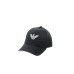 EMPORIO ARMANI CAPPELLO DA BASEBALL BLACK CON LOGO AQUILA WHITE