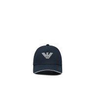 EMPORIO ARMANI CAPPELLO DA BASEBALL BLU NAVY CON LOGO AQUILA WHITE