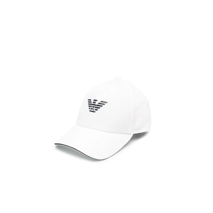 Emporio Armani Cappello Bianco BASEBALL HAT logo Aquila