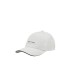 EMPORIO ARMANI  CAPPELLO DA BASEBALL WHITE CON PATCH IN LEATHER WHITE CON LOGO LETTERING BLUE