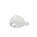 EMPORIO ARMANI  CAPPELLO DA BASEBALL WHITE CON PATCH IN LEATHER WHITE CON LOGO LETTERING BLUE