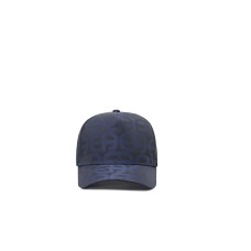 EMPORIO ARMANI CAPPELLO DA BASEBALL BLUE CON LOGO LETTERING EA E LOGO AQUILA ALL OVER