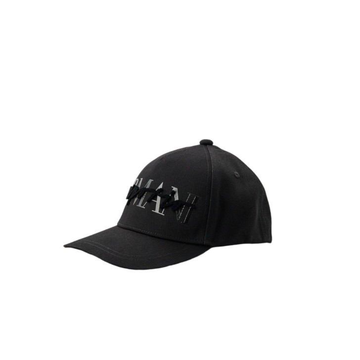 EMPORIO ARMANI CAPPELLO DA BASEBALL BLACK CON LOGO LETTERING