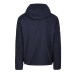 EMPORIO ARMANI BLOUSON BLUE CON CAPPUCCIO IN NYLON LIGHT JACQUARD LETTERING ALL OVER	