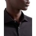 EMPORIO ARMANI CAMICIA REGULAR FIT IN COTONE BLACK CON LOGO LETTERING JACQUARD ALL OVER	