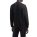 EMPORIO ARMANI FELPA REGULAR FIT BLACK IN DOUBLE JERSEY CON MAXI AQUILA BICOLOR EMBOSSED SU FONDO CHEVRON