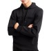 EMPORIO ARMANI FELPA BLACK REGULAR FIT CON CAPPUCCIO E LOGO LETTERING IN DOUBLE JERSEY	