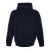 EMPORIO ARMANI FELPA FULL ZIP CON CAPPUCCIO BLUE CON LOGO LETTERING ALL OVER	