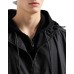 EMPORIO ARMANI FELPA FULL ZIP CON CAPPUCCIO BLACK CON LOGO LETTERING ALL OVER