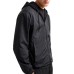 EMPORIO ARMANI FELPA CON ZIP E CAPPUCCIO IN DOUBLE JERSEY BLACK REVERSIBILE IN NYLON LETTERING ALL OVER