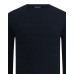 EMPORIO ARMANI MAGLIONE IN LANA VERGINE BLU NAVY MOTIVO LINKS CON INSTARSIO LOGO LETTERING ALL OVER	