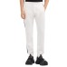 EMPORIO ARMANI PANTALONI JOGGER WHITE IN DOUBLE JERSEY DI MISTO COTONE CON BANDE BLACK CON LOGO LETTERING	