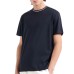 EMPORIO ARMANI T-SHIRT A MANICA CORTA BLUE REGULAR FIT CON COLLO LOGATO IN JERSEY MISTO LYOCELL ASV	