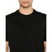 EMPORIO ARMANI T-SHIRT IN COTONE A MANICA CORTA BLACK CON LOGO EAGLE 