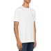 EMPORIO ARMANI T-SHIRT A GIROCOLLO WHITE IN MISTO LYOCELL A MANICA CORTA CON PATCH LOGO EAGLE BICOLOR	