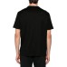 EMPORIO ARMANI T-SHIRT A GIROCOLLO BLACK IN MISTO LYOCELL A MANICA CORTA CON PATCH LOGO EAGLE BICOLOR 