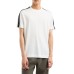 EMPORIO ARMANI T-SHIRT GIROCOLLO A MANICA CORTA WHITE IN JERSEY MISTO LYOCELL ASV CON BANDE BLACK CON LOGO LETTERING A RILIEVO	