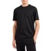 EMPORIO ARMANI T-SHIRT GIROCOLLO A MANICA CORTA BLACK IN JERSEY MISTO LYOCELL ASV CON BANDE CON LOGO LETTERING A RILIEVO 